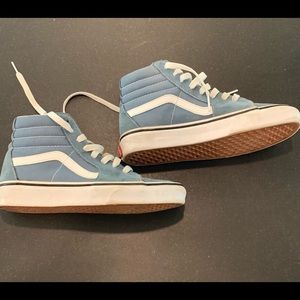 Blue high top vans (US Women’s 6.0 US Men’s 4.5)